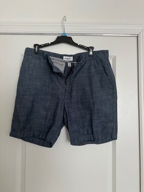 Goodfellow & Co Men's Dark Blue Chambray Flat Front Shorts